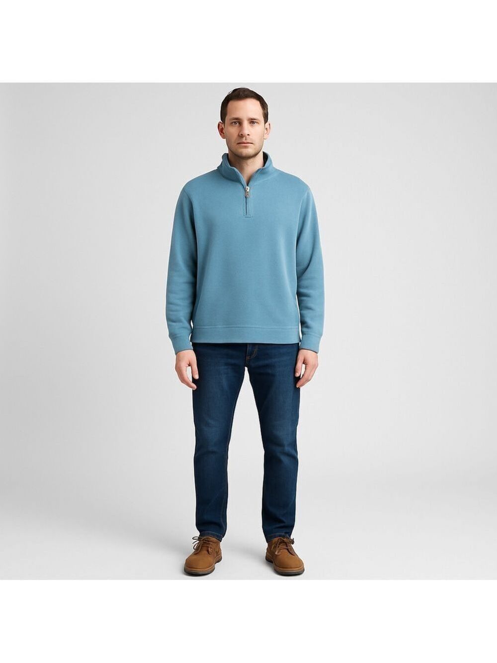 Lands End Mens Pullover Sweater 1/4 Zip Extra Large